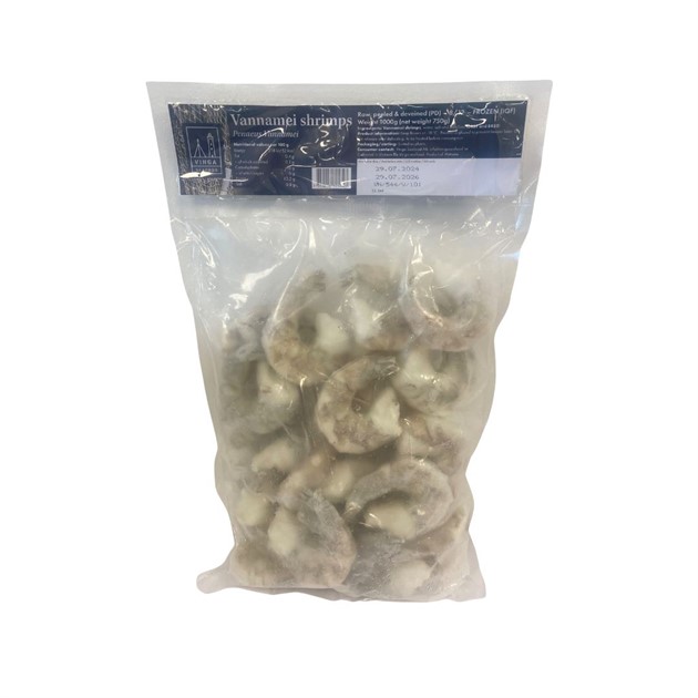 Räkor Vannamei 8-12 u skal Fryst kg