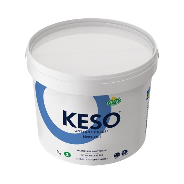 Färskost Keso naturell (Cream Cheese) Arla hink 3 kg