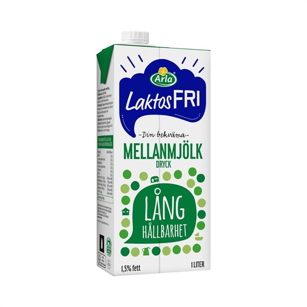 Mellanmjölk 1,5% LF lång hållbarhet Arla 1 liter